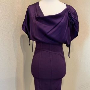 BEBE (Kim K) Purple Body Con Dress